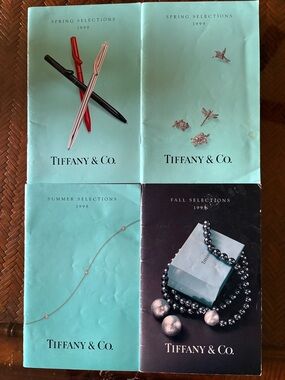 FOUR VINTAGE TIFFANY CATALOGS
TWO 1998 SUMMER AND FALL 
TWO 1999 BOTH SPRING